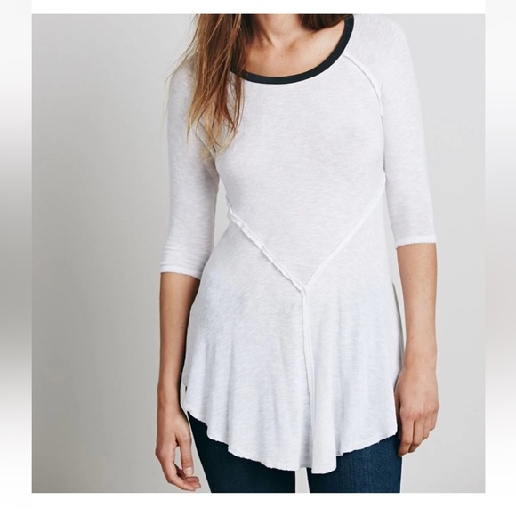 Free People Tops - Women's White and Black Top